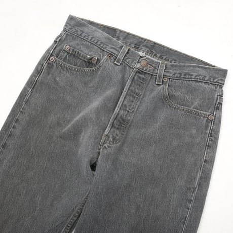 90s Levi's 501 "Yarn-dyed" Black Denim Pants