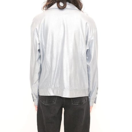 Silver Metallic Silk Jacket