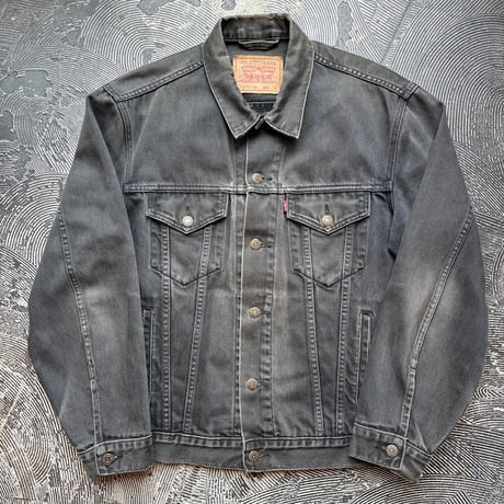 90s Levi's 70503 Super Black Denim Jacket  MADE IN TUNISIA