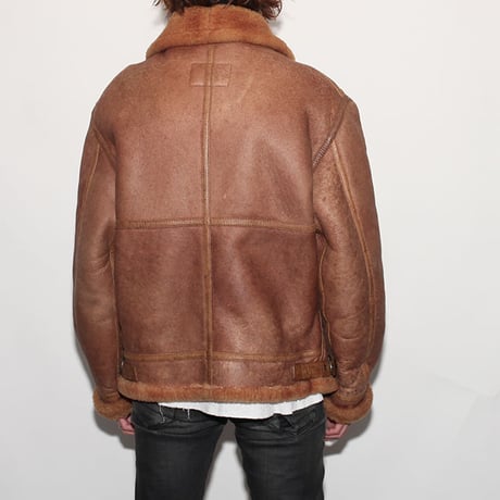 Vintage B-3 Mouton Leather Jacket  ダメージ