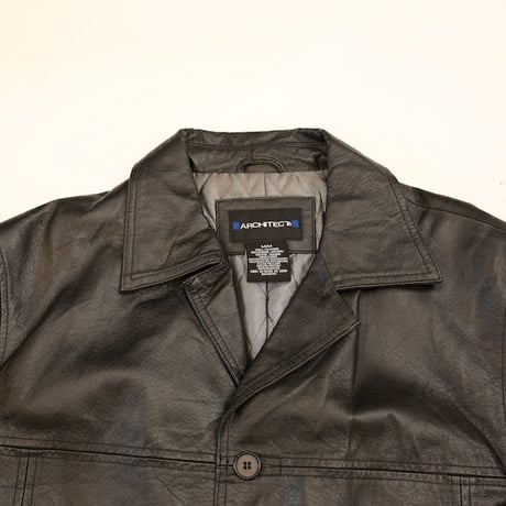 Black Leather Half Coat