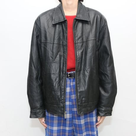 LONDON FOG Black Leather Jacket