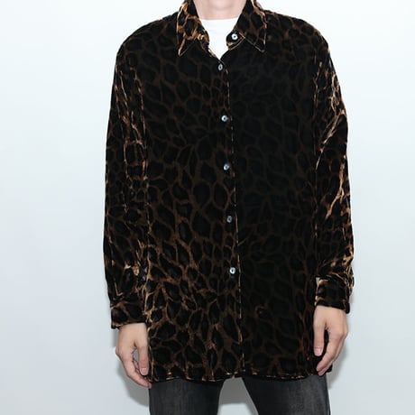 Leopard Rayon L/S Shirt