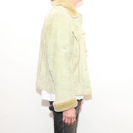 Green Pig Suede Leather Jacket