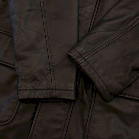 Hathaway Black Leather Coat