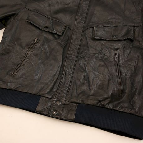 A-2 Type Black Leather Jacket