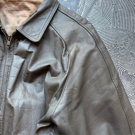 Rib Leather Jacket