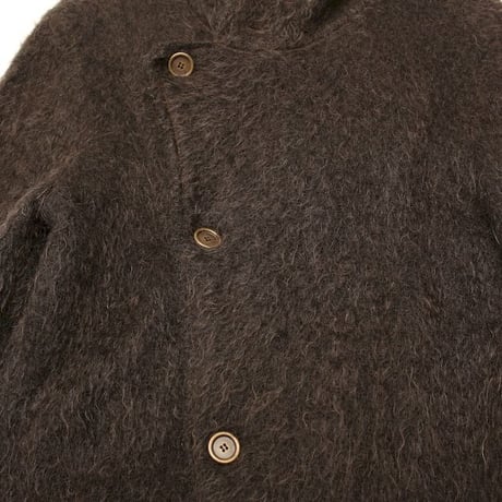 Kid Mohair Blend Knit Coat Made in Italy