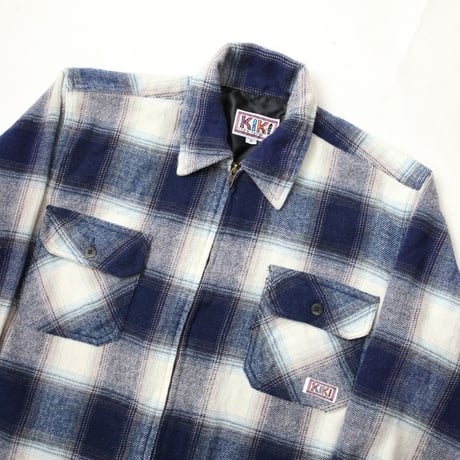 Ombre Plaid Flannel Zip Shirt