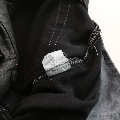 90s Levi's 501 Denim Pants "Black Coated & Damage"