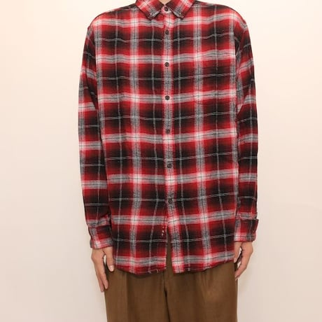Ombre Check Flannel Shirt