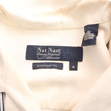 Nat Nast 50s Style Open Collar Silk S/S Shirt