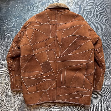 Patchwork Mouton Jacket