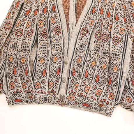 Pleats Design Lame Knit Cardigan