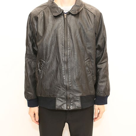 Rib Leather Jacket