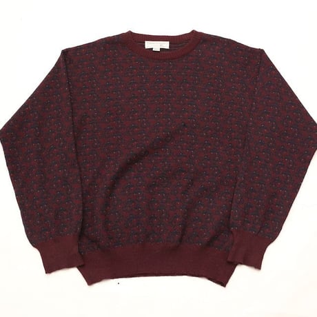 Paisley Pattern Wool Knit Sweater