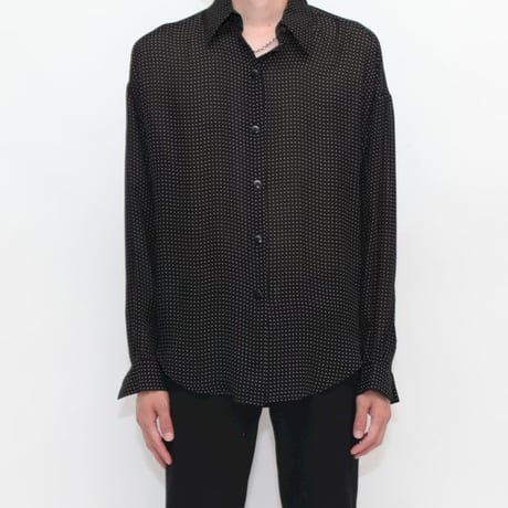 Silk Dot Pattern L/S Shirt