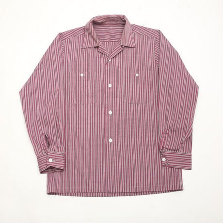 Open Collar Stripe Shirt