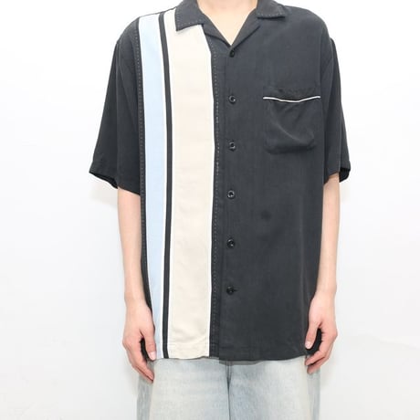 Nat Nast 50's Style Open Collar Silk S/S Shirt