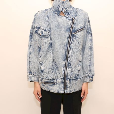 80's Stefano Sportswear Denim Riders Jacket