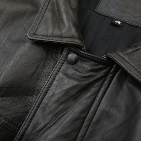Black Lamb Leather Jacket Loose Silhouette