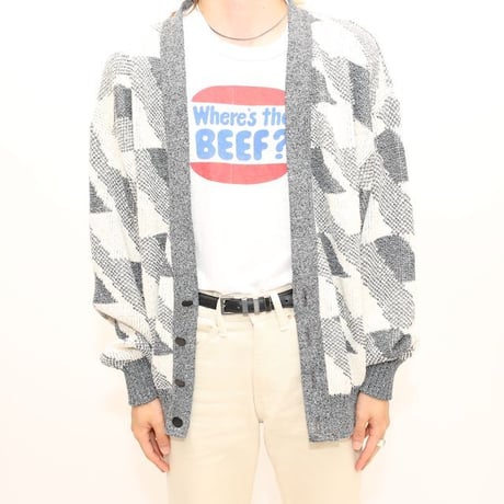 Vintage Cotton Acryl Knit Cardigan