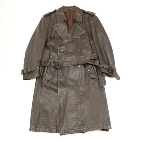 Black Leather Trench Coat
