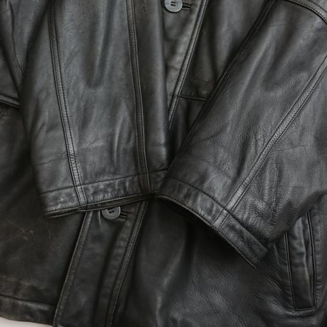 Black Lamb Leather Coat