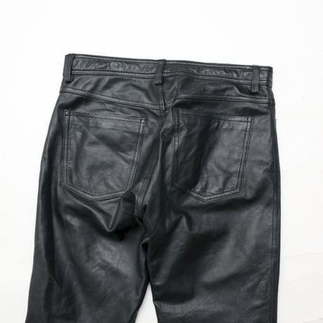 Black Leather Flared Pants