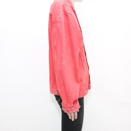 80's Lee Denim Jacket Fade Red