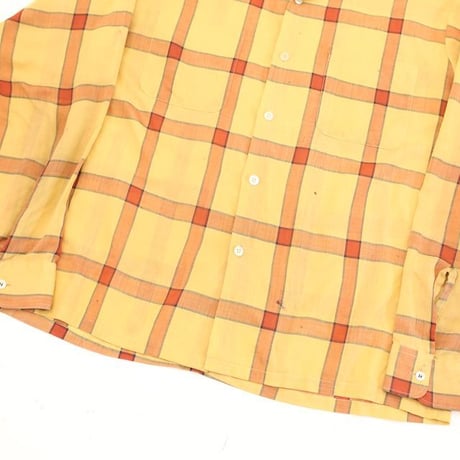 60's Open Collared Check L/S Shirt