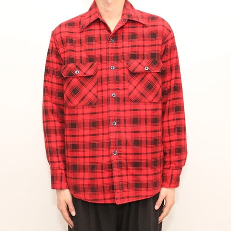 70s Sears Plaid Quilting Lined Shirt