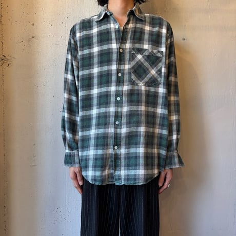 Euro Vintage Plaid Print Flannel Shirt