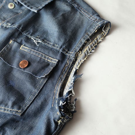 Vintage Denim Vest With Patch