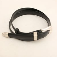 Western Leather Belt Black