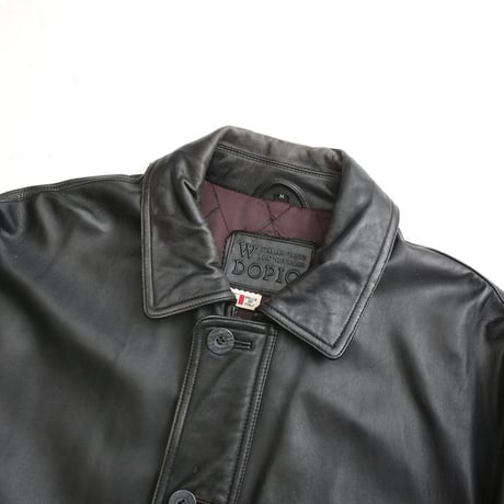 Black Lamb Leather Coat