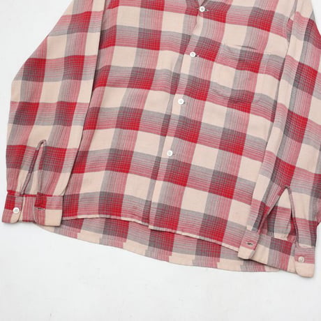50-60's Open Collar Rayon Shirt