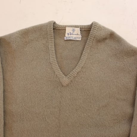 Vintage Mohair Wool V-Neck Knit Sweater