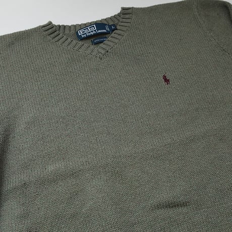 ラルフ コットンニット カーキ Ralph Lauen