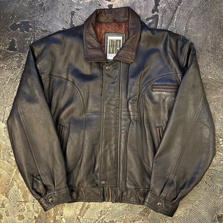 Via Nuova Pelle Stand Collared Leather Jacket