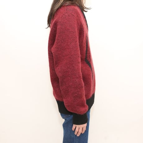 V-Neck Wool Knit Sweater