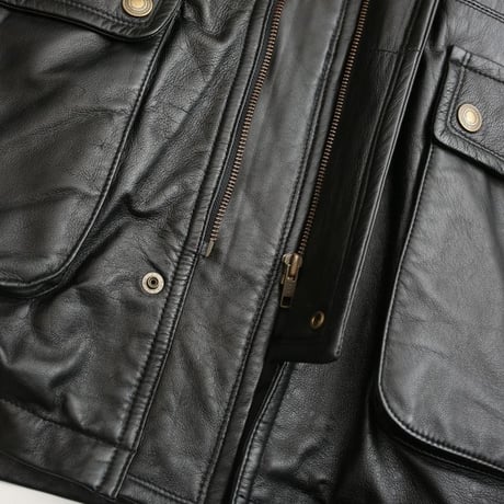 Black Lamb Leather Coat