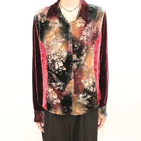 Velour × See-through  L/S Shirt