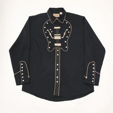 Vintage Guitar Design Western Shirt