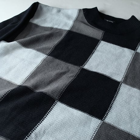 ブロックチェック ニット Design Sweater