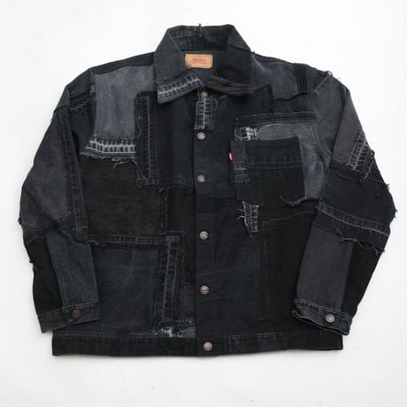 Levi's Patchwork Remake Black Denim Jacket