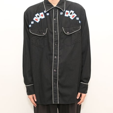 Da Vinci Black Western Shirt