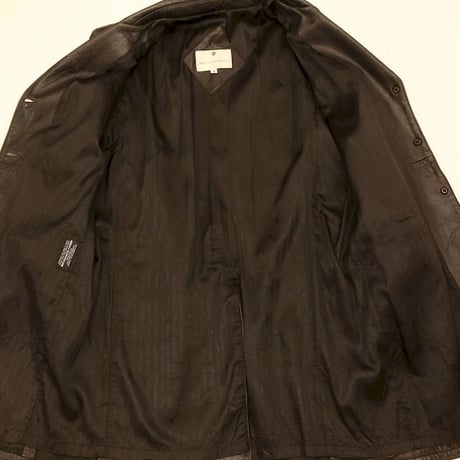 Saks Fifth Avenue Black Leather Coat