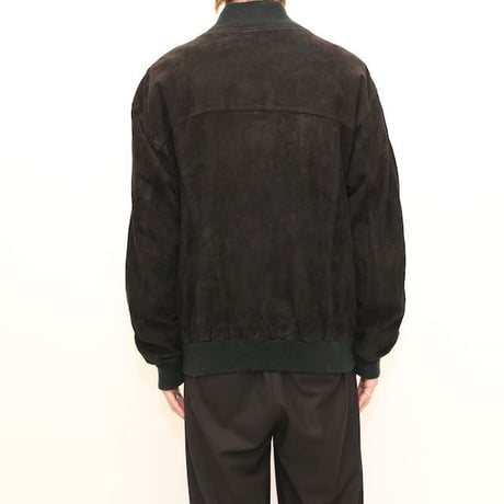 Euro Vintage Black Suede Jacket 'Vera Pelle'
