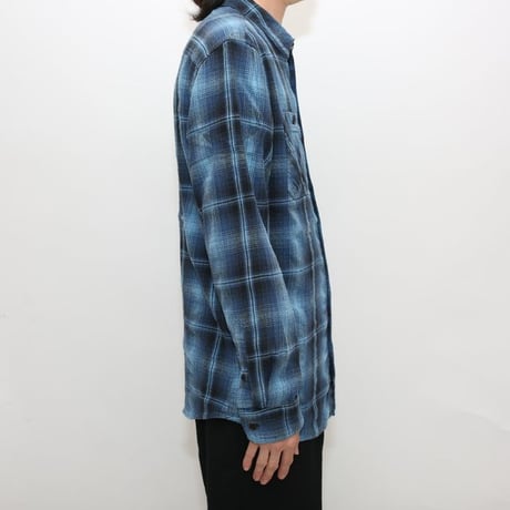Ombre Plaid Cotton Flannel Shirt